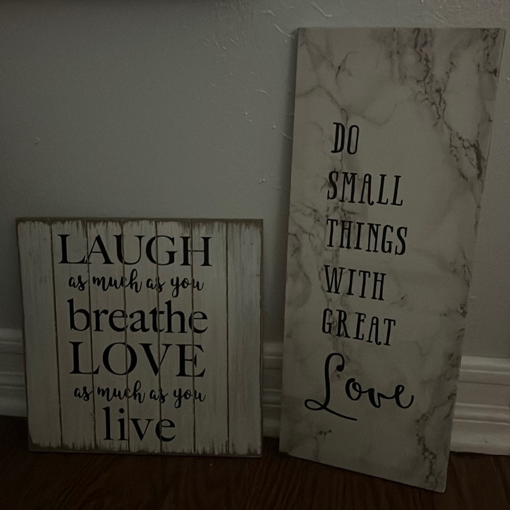 Two Home Decor Signs